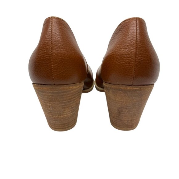 Rachel Comey Cognac Falk Pump Block Heel Leather Size 6.5 Neutral Minimalist EUC - Picture 6 of 12